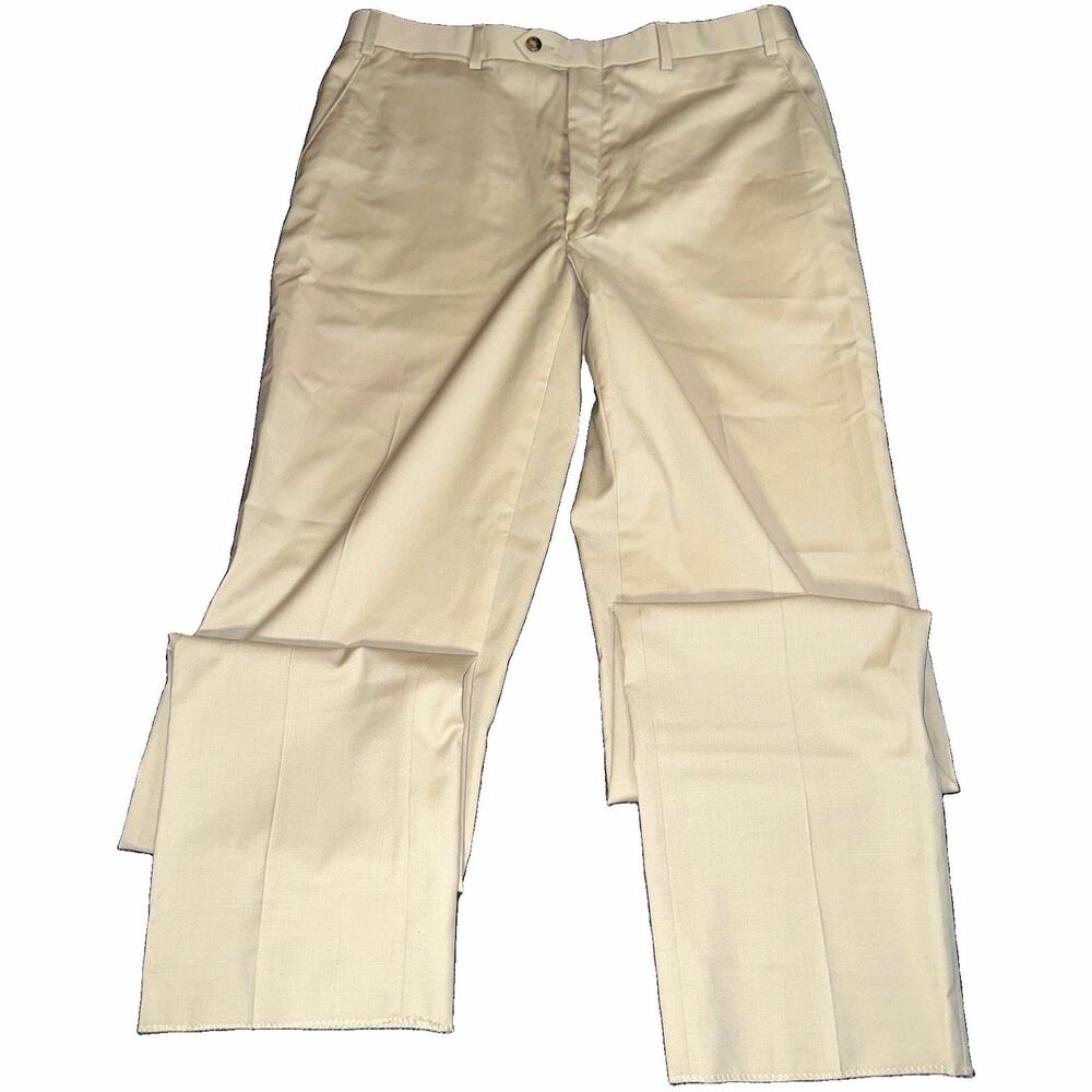 Ralph Lauren Dress Pants Men's 35W Tan Wool Twill Stretch Classic Straight